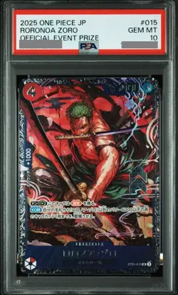PSA 10 Zoro ST21-015 Flagship Battle 2025 Top 8 Prize ONE PIECE Card Japanese - Image 1