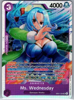 Ms. Wednesday EB01-034 SR English Memorial Collection - One Piece Card - NM - Image 1