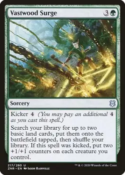 VASTWOOD SURGE x4 mtg NM-M Zendikar Rising 4 Unc - Image 1