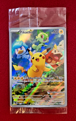 Pokemon Pikachu SVP 027 Pokemon Center Stamped Promo Sealed - Image 1