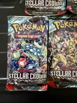 Pokemon TCG Stellar Crown Boost Packs X5 - Brand New sealed Bundle - Image 2