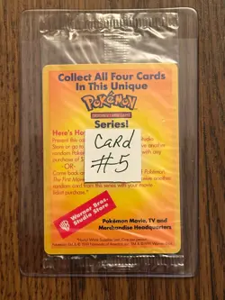 1999 POKEMON DRAGONITE #5 MOVIE PROMO PACKAGE #5 - Image 1