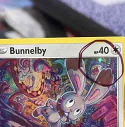 POKEMON BUNNELBY #SWSH082 PROMO BLACK STAR COSMOS HOLOFOIL WITH SWIRL CARD - Image 3