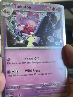 POKEMON TINKATON SVP 140 PROMO BLACK STAR COSMOS WITH SWIRL NM CARD NM CARD - Image 1