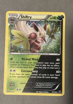 Shiftry 11/114 Cosmos Holo Rare Steam Siege Pokemon Card NM With Swirl - Image 1