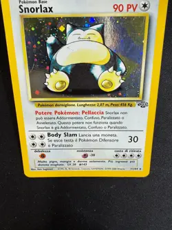 Pokemon Snorlax 11/64 Jungle Rara Holo Unlimited Wizard ITA Carte Vintage - Image 4