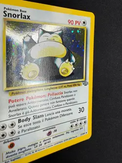 Pokemon Snorlax 11/64 Jungle Rara Holo Unlimited Wizard ITA Carte Vintage - Image 5