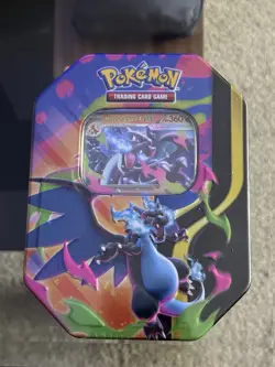 Pokemon TCG: Mega Charizard Tin - Mega Charizard X ex -4 boosters & 1 foil promo - Image 1
