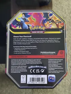 Pokemon TCG: Mega Charizard Tin - Mega Charizard X ex -4 boosters & 1 foil promo - Image 2