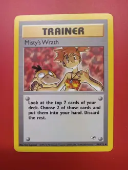 Misty's Wrath 114/132 Gym Heroes Unlimited Uncommon Pokemon TCG NM Free Ship!! - Image 1