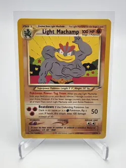 2002 Pokemon Neo Destiny Light Machamp #25/105 Rare LP TCG Nintendo Vintage - Image 1