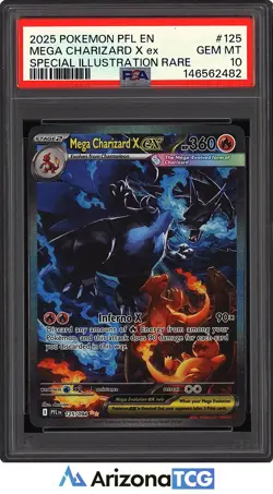 Pokemon 2025 Mega Charizard X ex 125/094 SIR Phantasmal Flames GEM MINT PSA 10 - Image 1