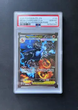 PSA 10 MEGA CHARIZARD X EX 125/094 Phantasmal Flames Pokemon Card - Image 1