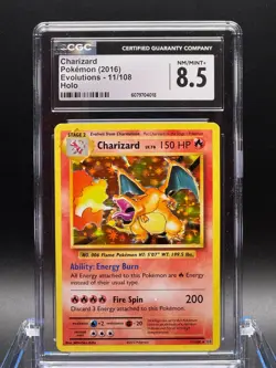 CGC 8.5 NM/MINT+ ✨ - Charizard 11/108 Evolutions Holo - 2016 Pokemon - Image 1