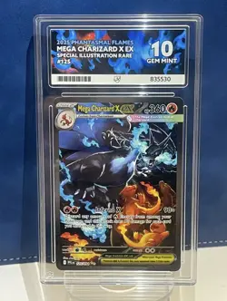 Pokemon Mega Charizard X ex 125/094 Phantasmal Flames Perfect ACE GEM MINT 10 - Image 1