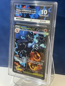 Pokemon Mega Charizard X ex 125/094 Phantasmal Flames Perfect ACE GEM MINT 10 - Image 3