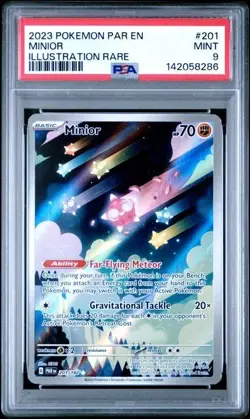 MINIOR 2023 POKEMON S&V PARADOX RIFT ILLUSTRATION RARE Pokemon 201/182 PSA 9 - Image 1