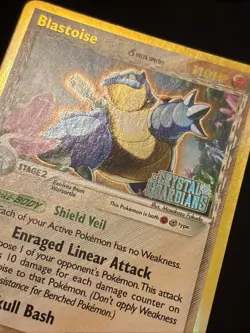 Pokemon TCG Blastoise 2/100 Crystal Guardians Reverse Holo Rare Stamped - Image 2