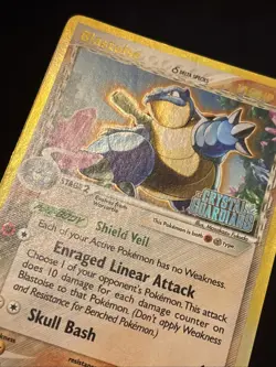 Pokemon TCG Blastoise 2/100 Crystal Guardians Reverse Holo Rare Stamped - Image 3
