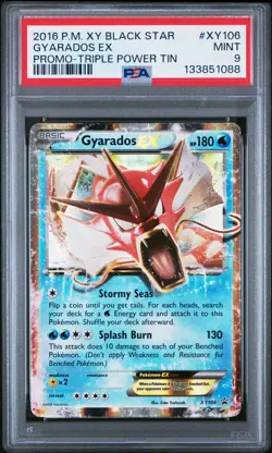 Gyarados EX XY106 Triple Power Tin Black Star Promo Pokemon PSA 9 - Image 1