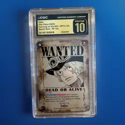 One Piece Wanted Sabo CGC Pristine 10 TCG Carrying on His Will - Image 1