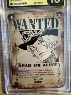 One Piece Wanted Sabo CGC Pristine 10 TCG Carrying on His Will - Image 2