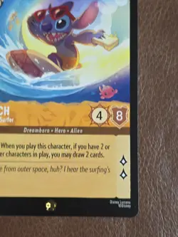 STITCH CAREFREE SURFER - Disney Lorcana/Fabled - 24/204, Legendary, COLD FOIL - Image 3