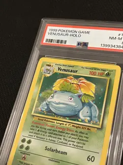 Beautiful Pokemon Card Holo Base Set Venusaur 15/102 PSA 8 NM-Mint - Image 4