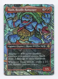 Slash, Reptile Rampager Borderless Foil 208 MTG Teenage Mutant Ninja Turtles TMT - Image 1