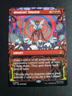 Broadcast Takeover (Showcase) Mythic MTG Ninja Turtles - Image 1