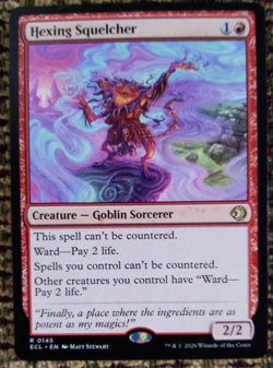 Hexing Squelcher NM MTG Lorwyn Eclipsed – Red Goblin Sorcerer | Ward Effect - Image 1