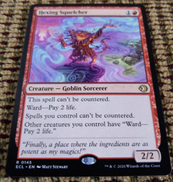 Hexing Squelcher NM MTG Lorwyn Eclipsed – Red Goblin Sorcerer | Ward Effect - Image 2
