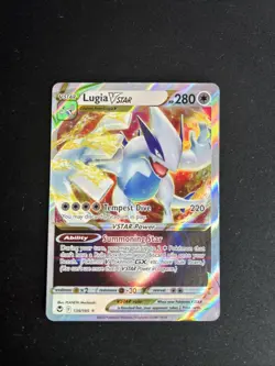 Pokemon TCG Lugia v Star Silver Tempest Ultra Rare Card 139/195 M/Nm Condition - Image 1