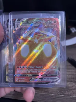 Pokemon TCG Cinderace VMAX Fusion Strike Holo Ultra Rare - Image 1