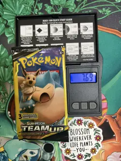 Pokemon TCG Sun & Moon Team Up Mini Booster Pack Snorlax & Eevee Sealed 7.69G - Image 1