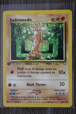 Pokemon TCG Sudowoodo 77/111 Neo Genesis Regular 1st Edition Vintage - Image 1