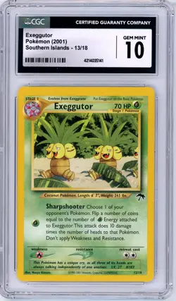 Pokemon Exeggutor #13 Southern Islands CGC 10 Gem Mint - Image 1