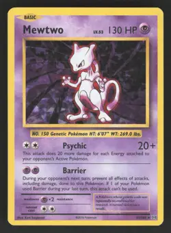 Mewtwo 051/108 Cracked Ice Holo Pokemon TCG Deck Exclusives LP - Image 1