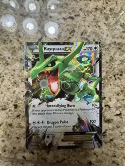 Pokemon Rayquaza EX Ultra Rare Holo 75/108 Roaring Skies 170 HP 100 Attack - Image 1