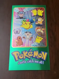 NM/LP! Pokemon TOPPS Series 2 - Complete JUMBO Boxtopper Set 5/5 Tin Topper - Image 3