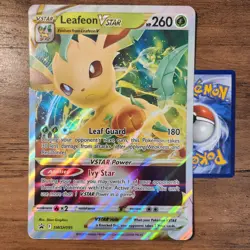 Jumbo Leafeon VSTAR SWSH195 NM Pokemon Premium Collection Box Card - Image 1