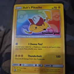 Ash's Pikachu SM108 Pokemon 2017 Black Star Promo I Choose You CGC 10 Gem Mint - Image 1