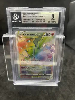 Charizard VSTAR #174/172 Brilliant Stars Rainbow Rare Pokemon- BGS 8 🔥 - Image 1