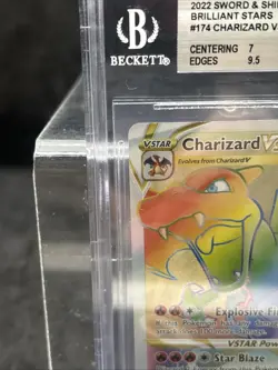 Charizard VSTAR #174/172 Brilliant Stars Rainbow Rare Pokemon- BGS 8 🔥 - Image 3