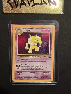 Pokemon TCG Hypno Holo Rare Card 8/62 Fossil WOTC 1999 - Image 2