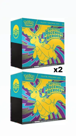 2x POKEMON Ascended Heroes Elite Trainer Boxes Original Factory Sealed ETB TWO - Image 1