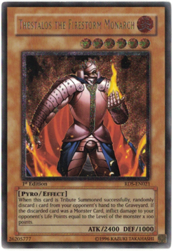 Yu-Gi-Oh! Thestalos the Firestorm Monarch (NM) 1st edition Ultimate RDS-EN021 - Image 1