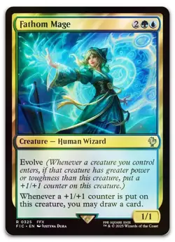 Fathom Mage (Surge Foil) #325 (NM) Final Fantasy FIC Magic MTG - Image 1