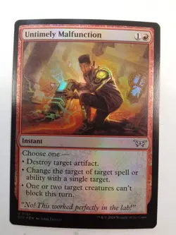 FOIL Untimely Malfunction 161 Duskmourn: House of Horror MTG - Image 1