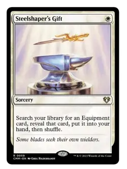 1x MTG Steelshaper's Gift - Commander Masters RARE! NM Mint! - Image 1